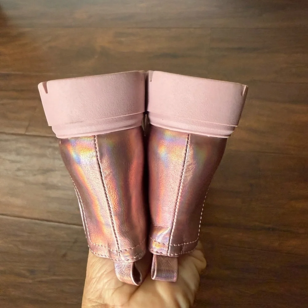 NWOT Blowfish Malibu Carousel Metallic Pink Ankle Boots-Size 11